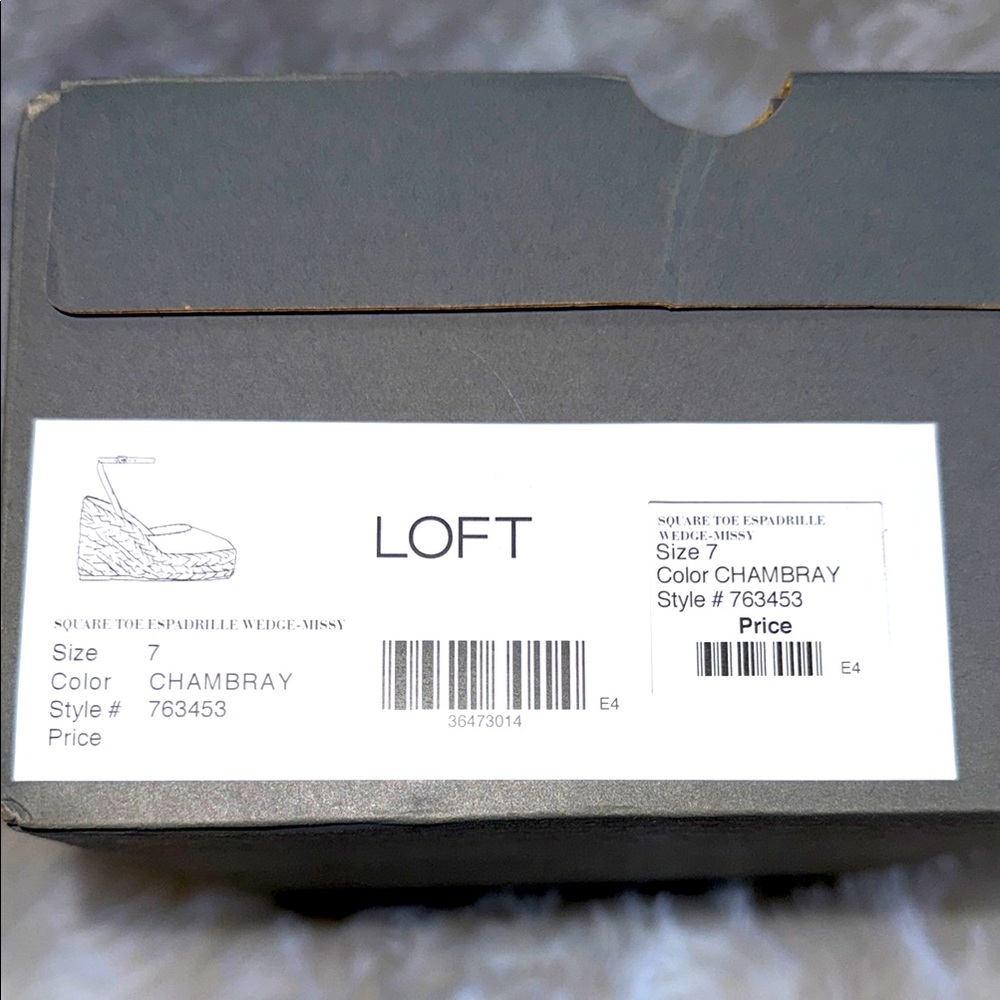 Loft Chambray Espadrille Wedge Sandals - Picture 8 of 10